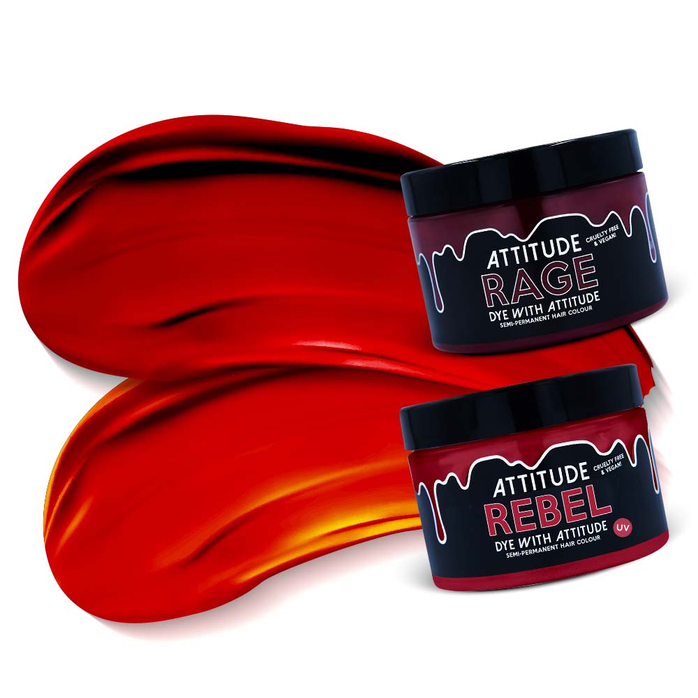 Attitude Hair Dye - SEEING RED Duo Semipermanente Haarfärbekombination - Rot
